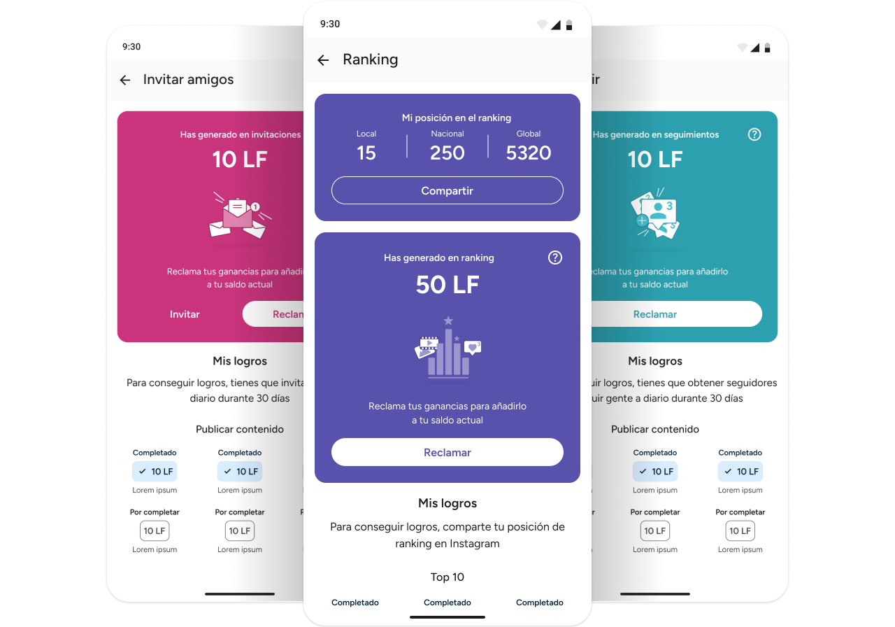 Colores por categoría