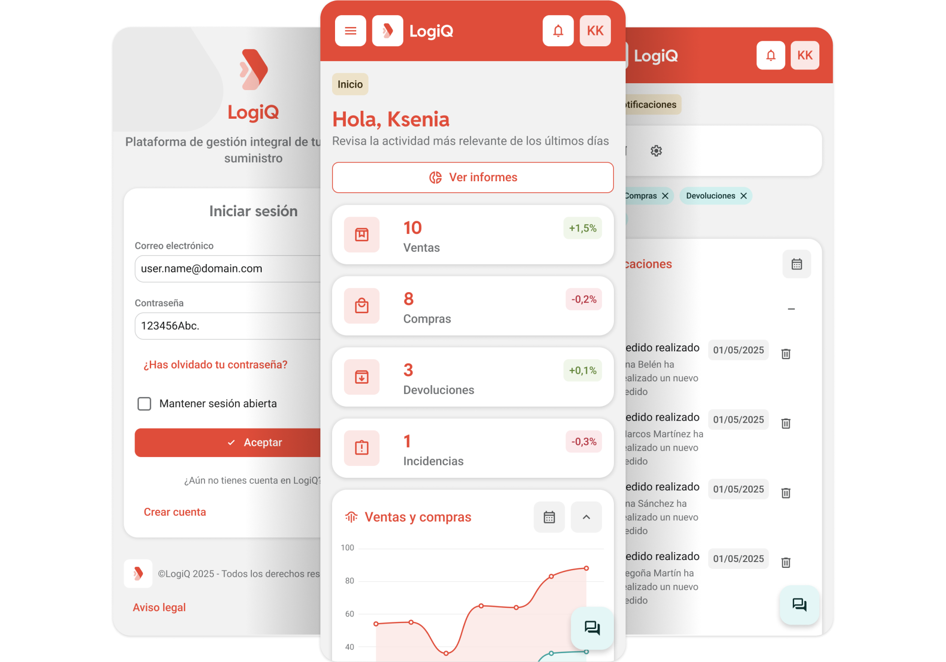 Pantallas en modo cliente 1