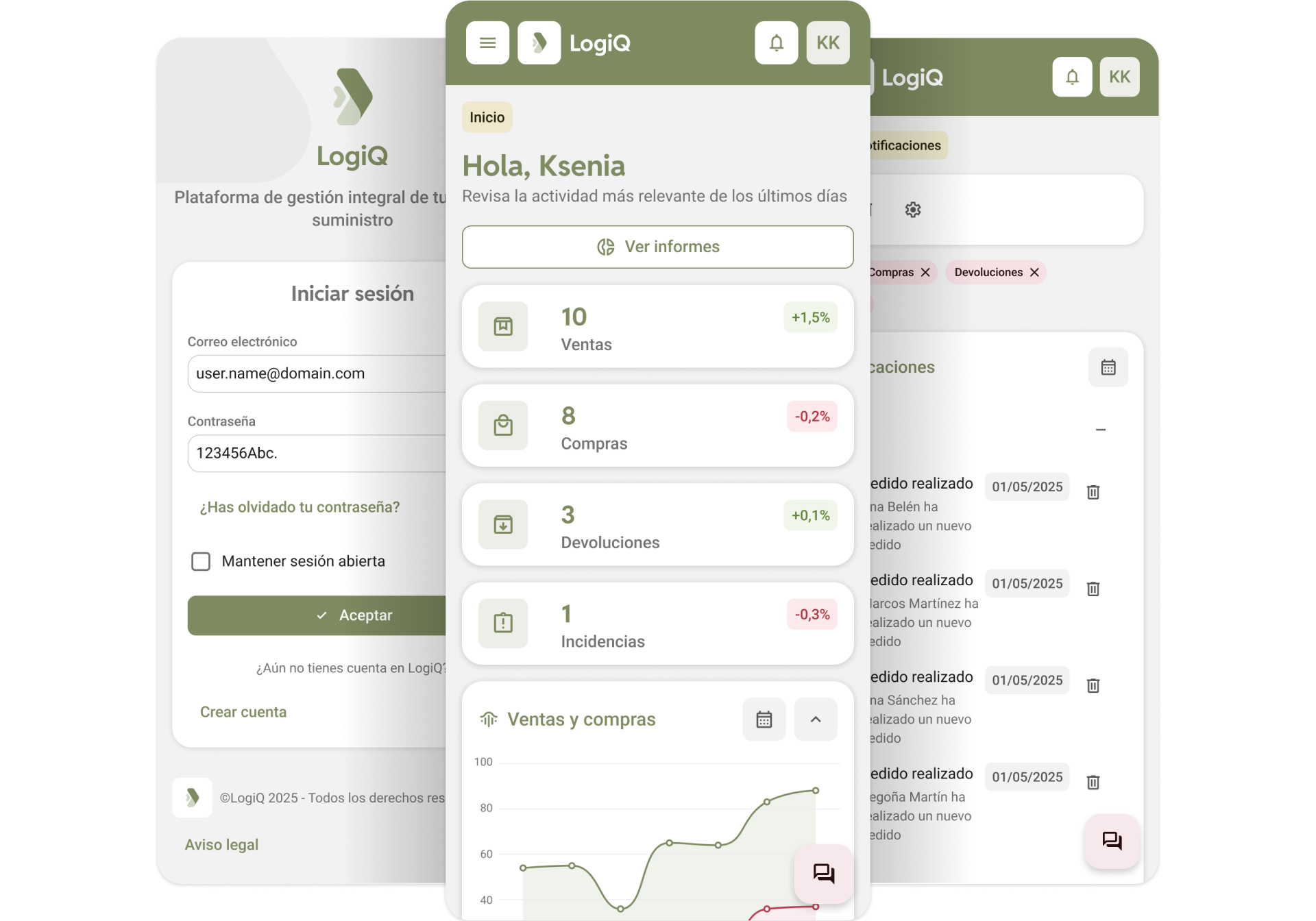 Pantallas en modo cliente 2