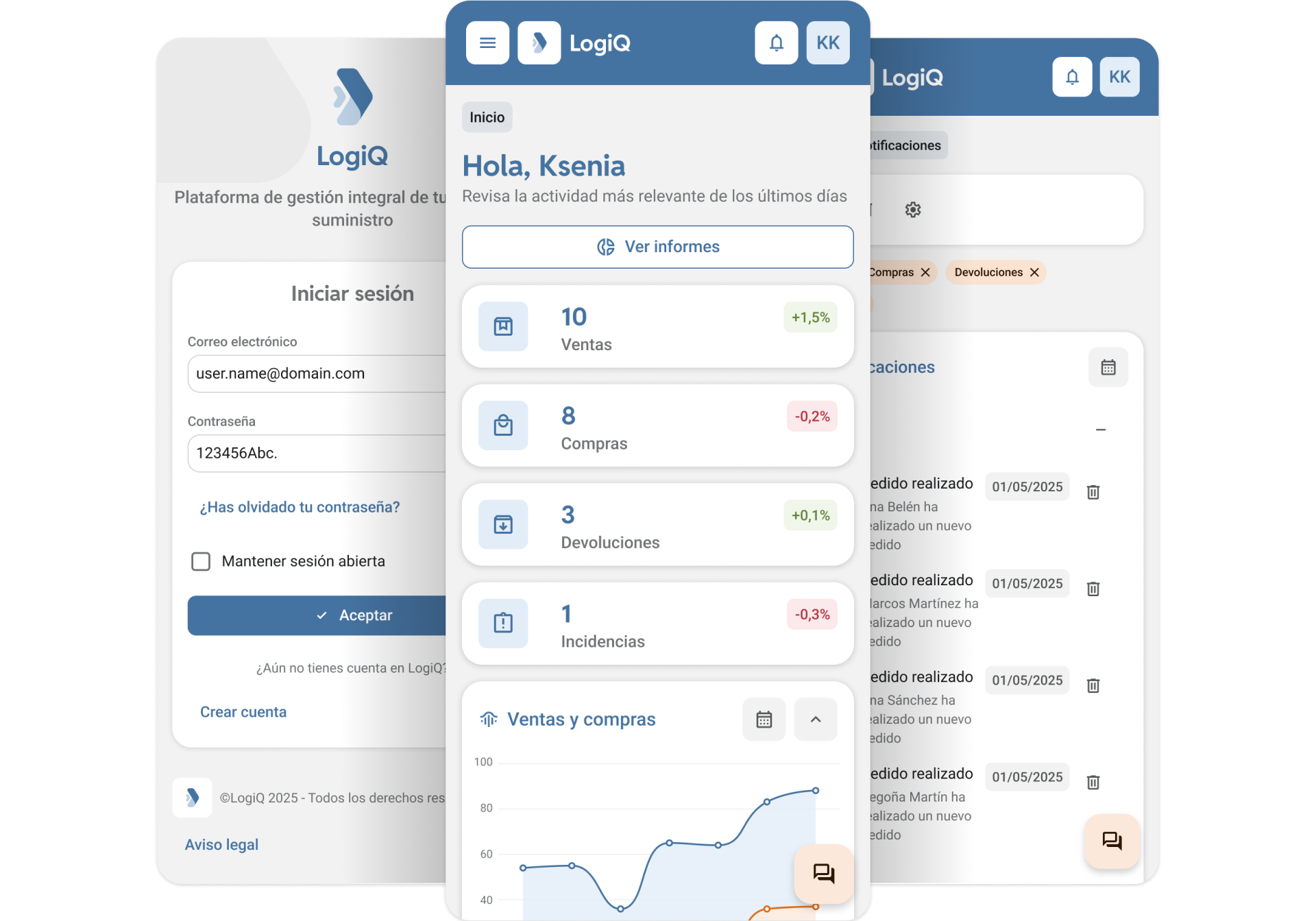 Pantallas en modo cliente 3